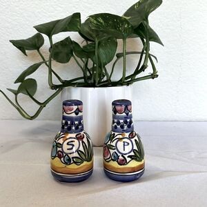 Vintage Hand-Painted Ceramic Salt and Pepper Shakers